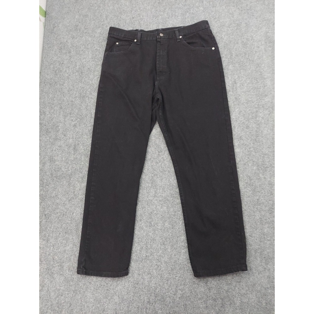 Wrangler Jeans Mens 36x32 (Tag‎ 38x32)  Dark Black Denim Mexico Cotton